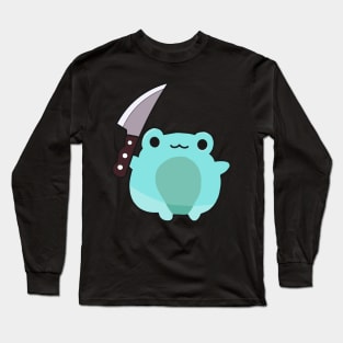 Funny frog with knife! Long Sleeve T-Shirt